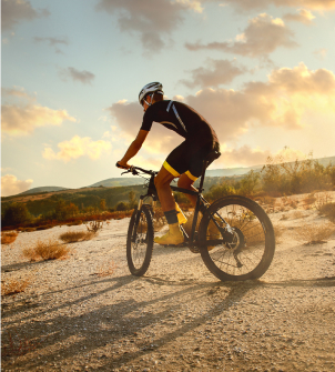 courses de vtt dans le désert